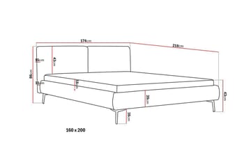 Nordic Komplett Sängpaket 160x200 cm med sänggavel - Beige - Möbler - Säng - Ramsäng