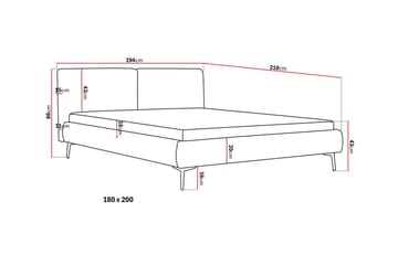 Nordic Komplett Sängpaket 180x200 cm med sänggavel - Mörkgrå - Möbler - Säng - Ramsäng