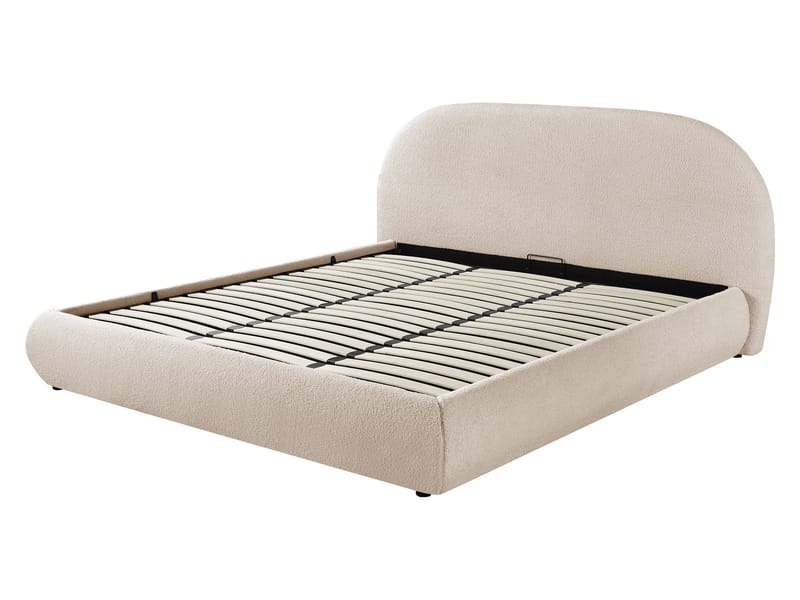 Norian Sängram 180x200 cm i Tyg med Metallstativ med Fasthetsgrad - - Vit - Möbler - Säng - Säng med förvaring