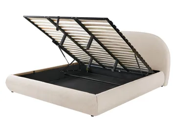 Norian Sängram 180x200 cm i Tyg med Metallstativ med Fasthetsgrad - - Vit - Möbler - Säng - Säng med förvaring