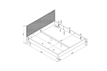 Oliv Sängram - Ek - Möbler - Säng - Sängram & sängstomme
