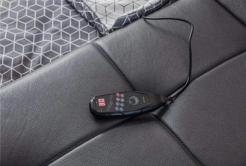 Olyvan Sängpaket med bänk och förvaring 250x290 cm Konstläder - Svart - Möbler - Säng - Sängram & sängstomme