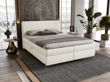 Orvalen Sängpaket Kontinentalsäng 140x200 cm med Lyftförvaring - benvit - Möbler - Säng - Kontinentalsäng
