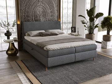 Orvalen Sängpaket Kontinentalsäng 140x200 cm med Lyftförvaring - mörkgrå - Möbler - Säng - Kontinentalsäng