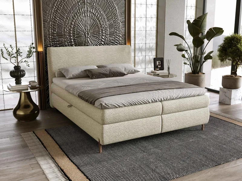 Orvalen Sängpaket Kontinentalsäng 160x200 cm med Lyftförvaring - beige - Möbler - Säng - Kontinentalsäng