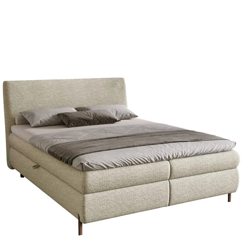 Orvalen Sängpaket Kontinentalsäng 160x200 cm med Lyftförvaring, beige