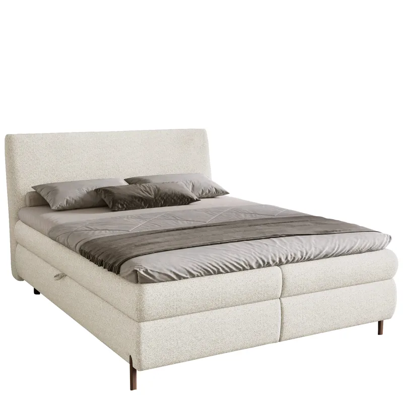 Orvalen Sängpaket Kontinentalsäng 160x200 cm med Lyftförvaring - benvit - Möbler - Säng - Kontinentalsäng