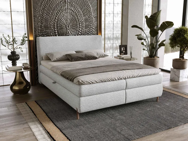 Orvalen Sängpaket Kontinentalsäng 160x200 cm med Lyftförvaring - ljusgrå - Möbler - Säng - Kontinentalsäng