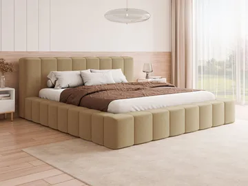 Orvinel Sängram 120x200 cm med Förvaring - Mörkbeige - Möbler - Säng - Säng med förvaring