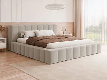 Orvinel Sängram 160x200 cm med Förvaring - Beige - Möbler - Säng - Säng med förvaring