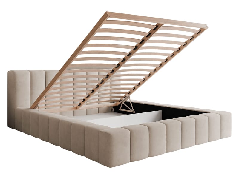 Orvinel Sängram 180x200 cm med Förvaring - Beige - Möbler - Säng - Säng med förvaring