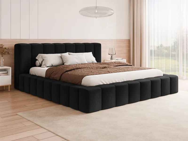 Orvinel Sängram 200x200 cm med Förvaring - Svart - Möbler - Säng - Säng med förvaring