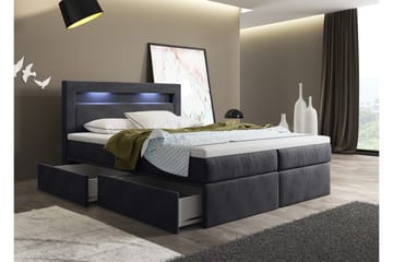 Oscar Sängpaket 160x200cm LED-belysning - Möbler - Säng - Kontinentalsäng