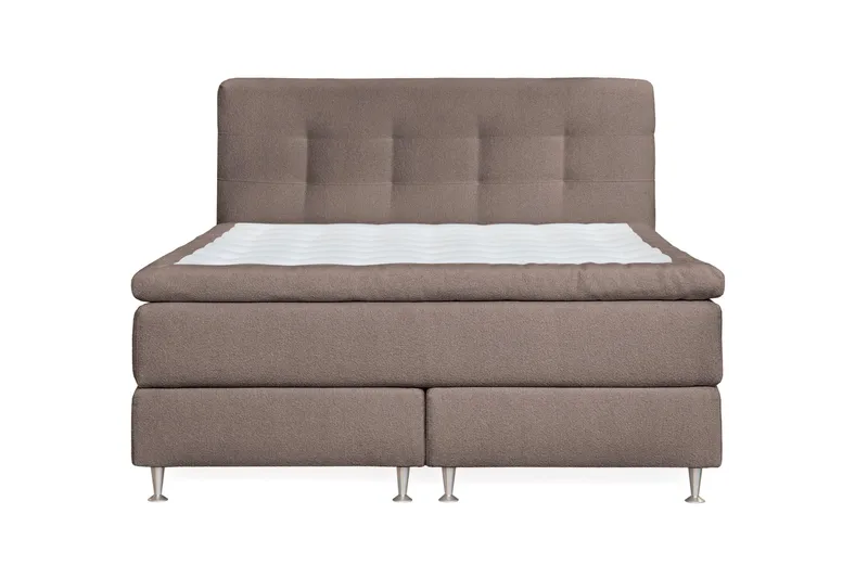 Oslo Lyx Kontinentalsäng 180 knappar loop 8, Ljusbrun