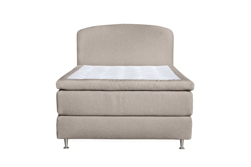 Oslo Lyx Sängpaket 140 Curved Sänggavel, Beige
