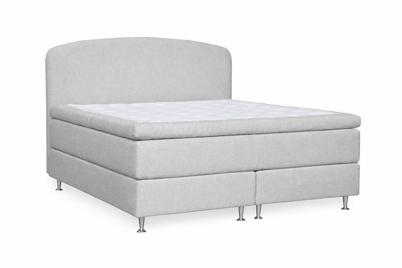 Oslo Lyx Sängpaket 160 Curved Sänggavel, Ljusgrå