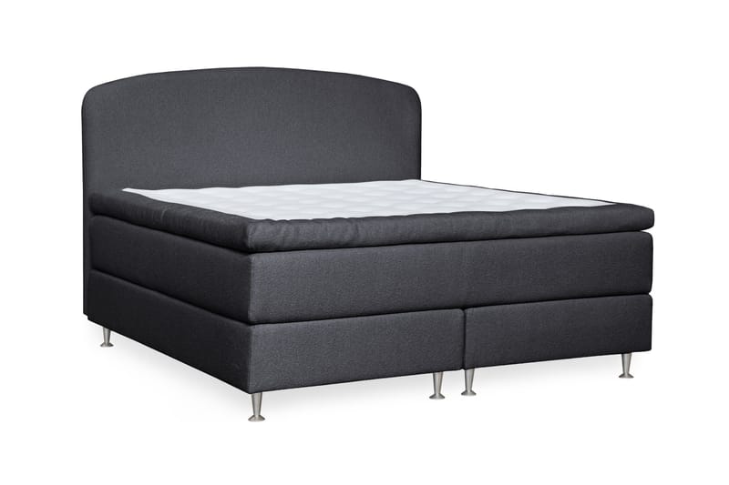Oslo Lyx Sängpaket 160 Curved Sänggavel, Svart