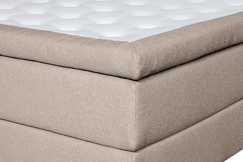 Oslo Lyx Sängpaket 180 Curved Sänggavel - Beige - Möbler - Säng - Kontinentalsäng