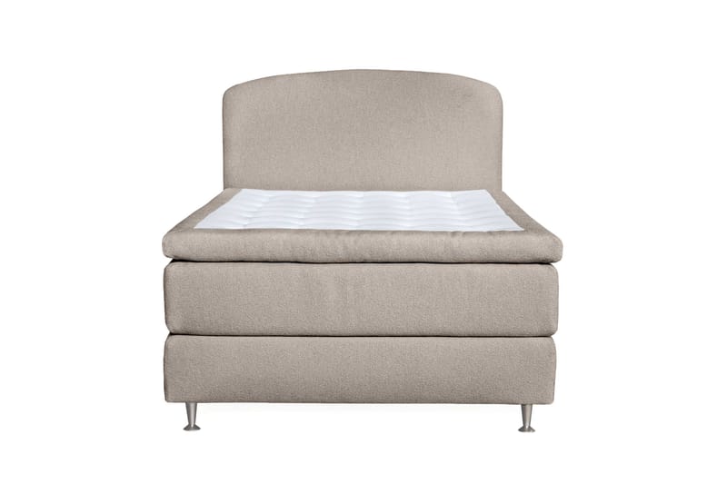 Oslo Lyx Sängpaket Kontinentalsäng 120x200 cm Curved Sänggavel - Beige - Möbler - Säng - Enkelsäng