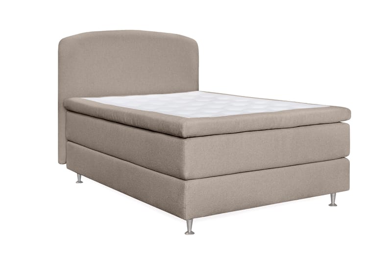 Oslo Lyx Sängpaket Kontinentalsäng 120x200 cm Curved Sänggavel - Beige - Möbler - Säng - Enkelsäng