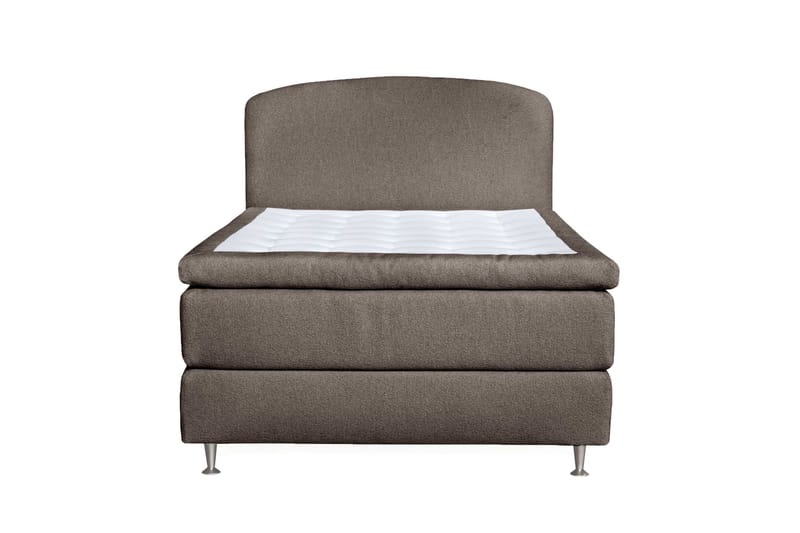 Oslo Lyx Sängpaket Kontinentalsäng 120x200 cm Curved Sänggavel - Ljusbrun - Möbler - Säng - Kontinentalsäng