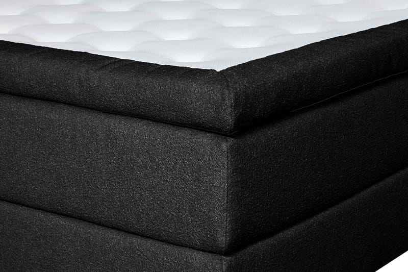 Oslo Lyx Sängpaket Kontinentalsäng 120x200 cm Curved Sänggavel - Svart - Möbler - Säng - Enkelsäng
