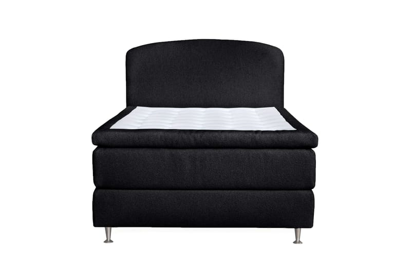 Oslo Lyx Sängpaket Kontinentalsäng 120x200 cm Curved Sänggavel - Svart - Möbler - Säng - Enkelsäng