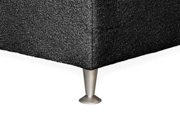 Oslo Lyx Sängpaket Kontinentalsäng 120x200 cm Curved Sänggavel - Svart - Möbler - Säng - Enkelsäng