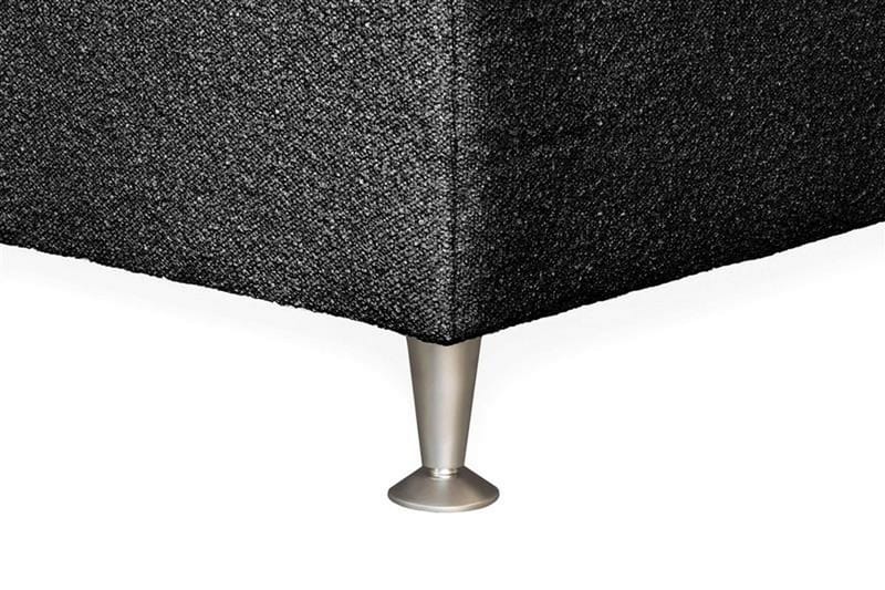 Oslo Lyx Sängpaket Kontinentalsäng 120x200 cm Curved Sänggavel - Svart - Möbler - Säng - Enkelsäng