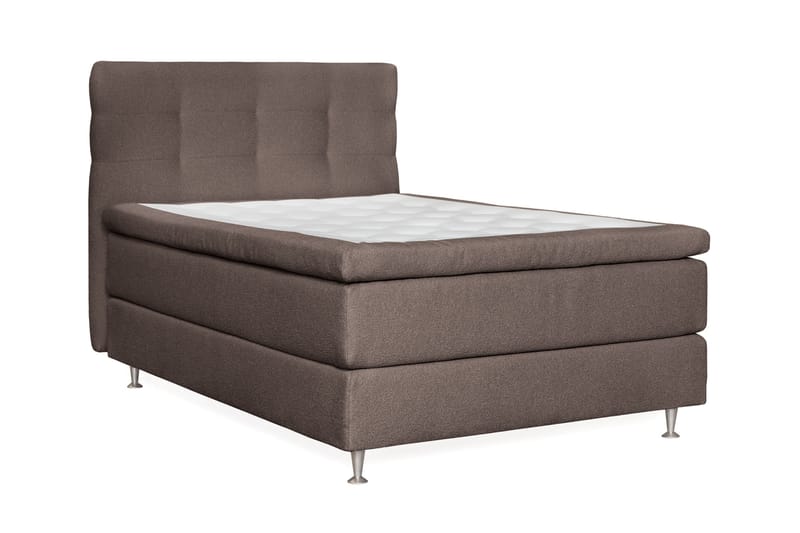 Oslo Lyx Sängpaket Kontinentalsäng 120x200 cm Knappar Sänggavel - Ljusbrun - Möbler - Säng - Kontinentalsäng