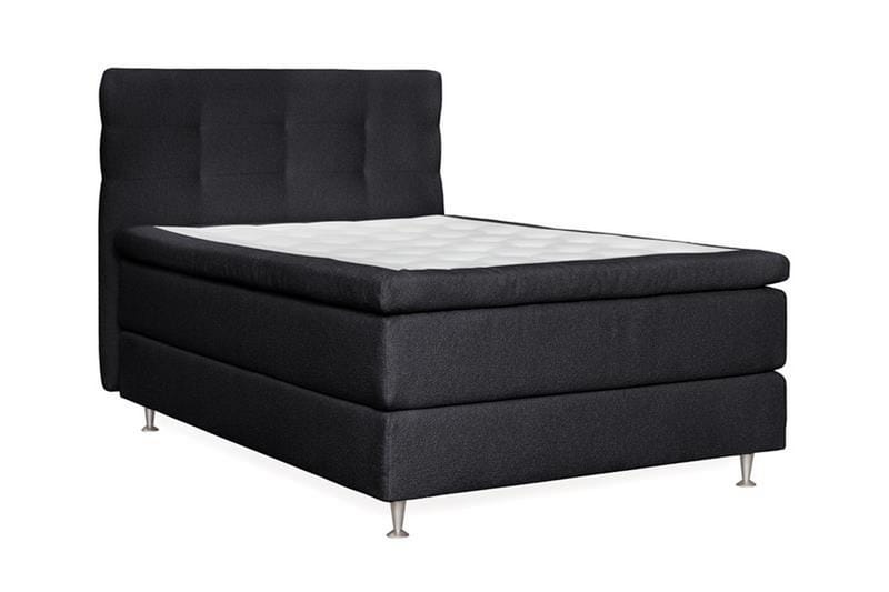 Oslo Lyx Sängpaket Kontinentalsäng 120x200 cm Knappar Sänggavel - Svart - Möbler - Säng - Kontinentalsäng