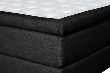 Oslo Lyx Sängpaket Kontinentalsäng 140x200 cm Curved Sänggavel - Svart - Möbler - Säng - Enkelsäng