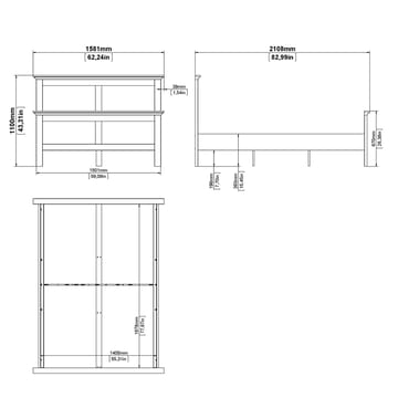 Paris Säng Paris 140x200 cm - Möbler - Säng - Sängram & sängstomme
