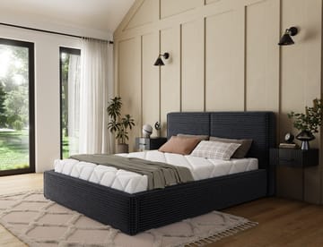 Pesillo Sängram med förvaring 140x200 cm - svart - Möbler - Säng - Säng med förvaring