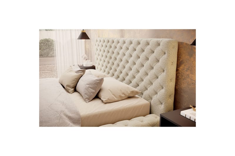 Princce Sängram 140x200 cm - Beige - Möbler - Säng - Säng med förvaring