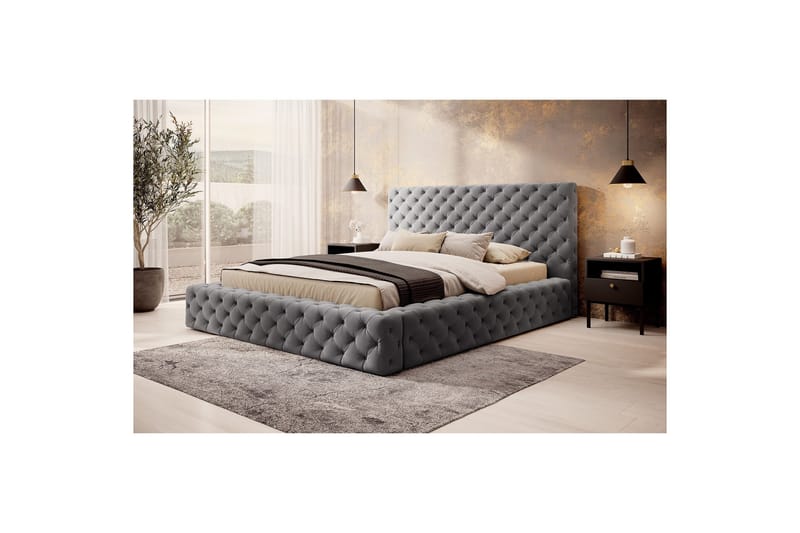 Princce Sängram 160x200 cm - Beige - Möbler - Säng - Säng med förvaring