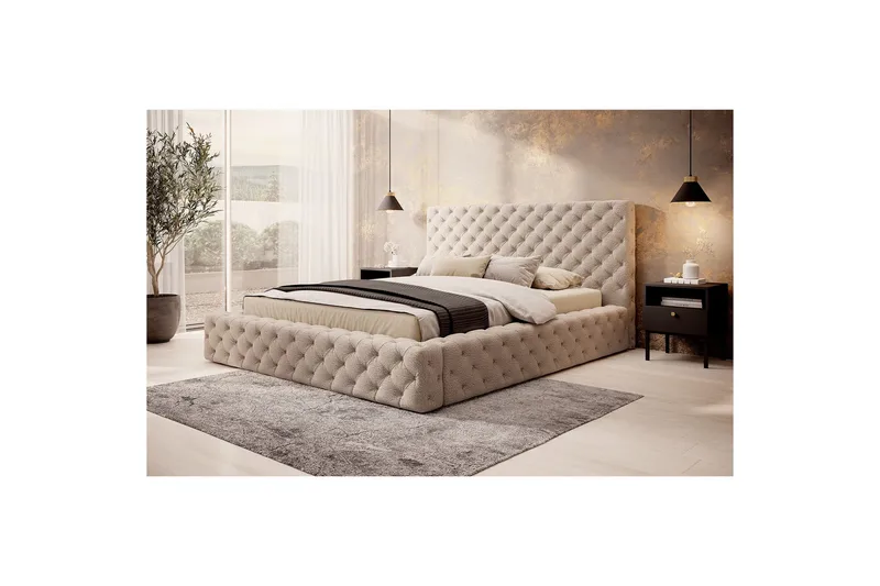 Princce Sängram 180x200 cm - Svartvit - Möbler - Säng - Säng med förvaring