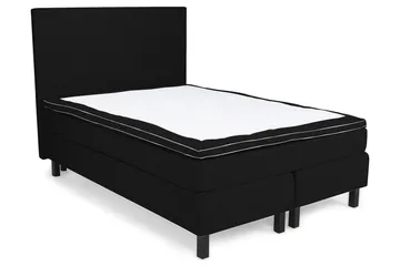 Princess Komplett Sängpaket – Kontinentalsäng 120x200 cm i Tyg med Bäddmadrass med Fasthetsgrad Medium - Svart - Möbler - Säng - Kontinentalsäng
