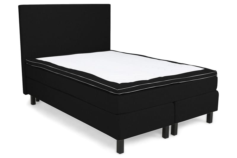 Princess Komplett Sängpaket – Kontinentalsäng 120x200 cm i Tyg med Bäddmadrass med Fasthetsgrad Medium - Svart - Möbler - Säng - Kontinentalsäng