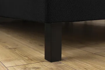 Princess Komplett Sängpaket – Kontinentalsäng 120x200 cm i Tyg med Bäddmadrass med Fasthetsgrad Medium - Svart - Möbler - Säng - Kontinentalsäng