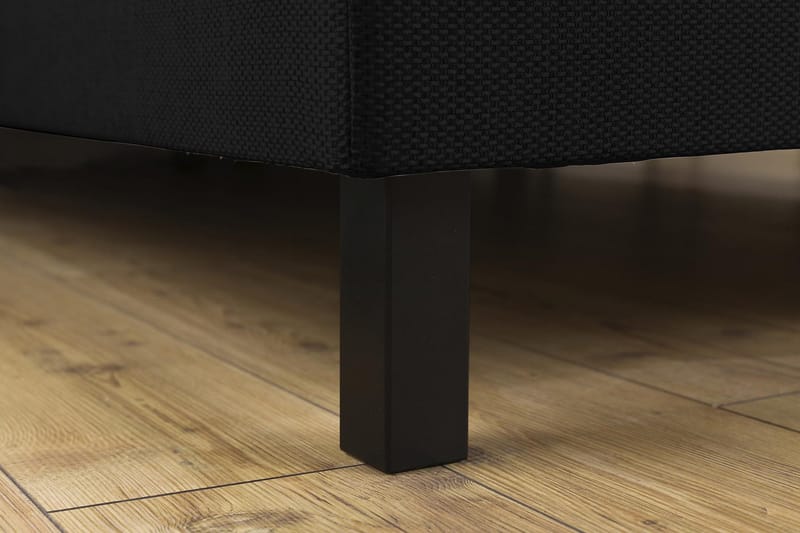 Princess Komplett Sängpaket – Kontinentalsäng 120x200 cm i Tyg med Bäddmadrass med Fasthetsgrad Medium - Svart - Möbler - Säng - Kontinentalsäng