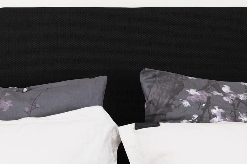Princess Komplett Sängpaket – Kontinentalsäng 120x200 cm i Tyg med Bäddmadrass med Fasthetsgrad Medium - Svart - Möbler - Säng - Kontinentalsäng