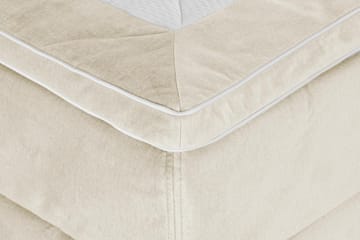 Princess Komplett Sängpaket – Kontinentalsäng 160x200 cm i Tyg med Sänggavel + Bäddmadrass med Fasthetsgrad Medium - Beige - Möbler - Säng - Kontinentalsäng