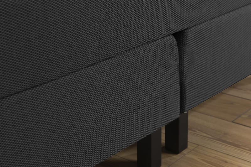 Princess Komplett Sängpaket – Kontinentalsäng 160x200 cm i Tyg med Sänggavel + Bäddmadrass med Fasthetsgrad Medium - Mörkgrå - Möbler - Säng - Kontinentalsäng
