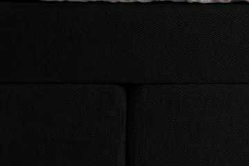 Princess Komplett Sängpaket – Kontinentalsäng 160x200 cm i Tyg med Sänggavel + Bäddmadrass med Fasthetsgrad Medium - Svart - Möbler - Säng - Kontinentalsäng