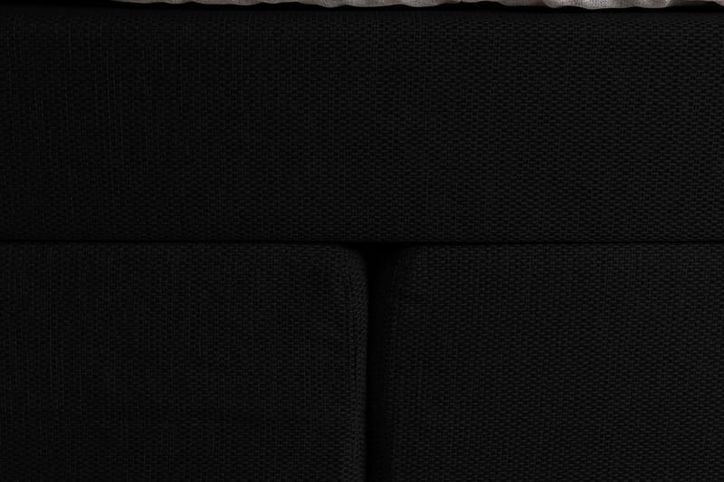 Princess Komplett Sängpaket – Kontinentalsäng 160x200 cm i Tyg med Sänggavel + Bäddmadrass med Fasthetsgrad Medium - Svart - Möbler - Säng - Kontinentalsäng