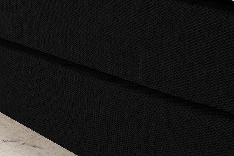 Princess Komplett Sängpaket – Kontinentalsäng 160x200 cm i Tyg med Sänggavel + Bäddmadrass med Fasthetsgrad Medium - Svart - Möbler - Säng - Kontinentalsäng