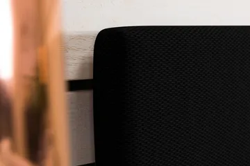 Princess Komplett Sängpaket – Kontinentalsäng 160x200 cm i Tyg med Sänggavel + Bäddmadrass med Fasthetsgrad Medium - Svart - Möbler - Säng - Kontinentalsäng
