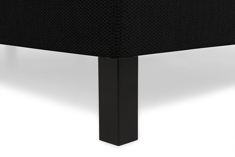 Princess Komplett Sängpaket – Kontinentalsäng 160x200 cm i Tyg med Sänggavel + Bäddmadrass med Fasthetsgrad Medium - Svart - Möbler - Säng - Kontinentalsäng