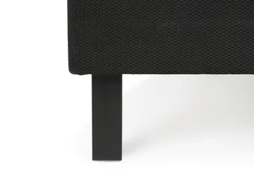 Princess Komplett Sängpaket – Kontinentalsäng 180x200 cm i Tyg med Sänggavel + Bäddmadrass med Fasthetsgrad Medium / Fast - Svart - Möbler - Säng - Kontinentalsäng